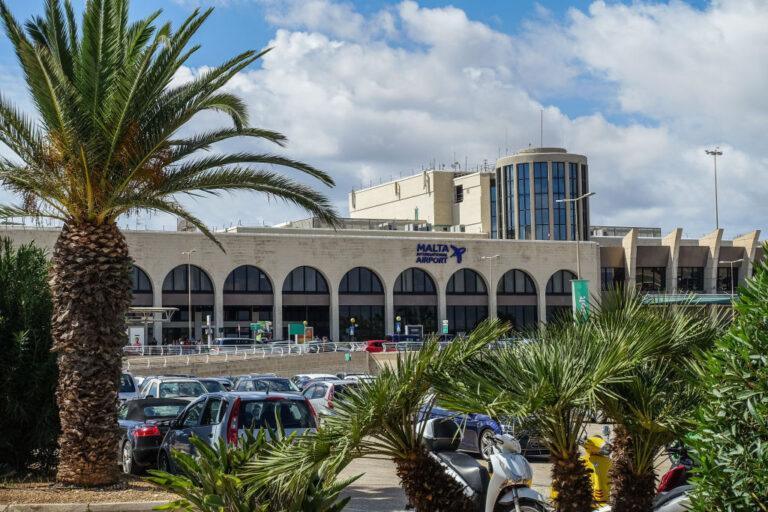 Zdjęcie przedstawia Międzynarodowy Port Lotniczy na Malcie