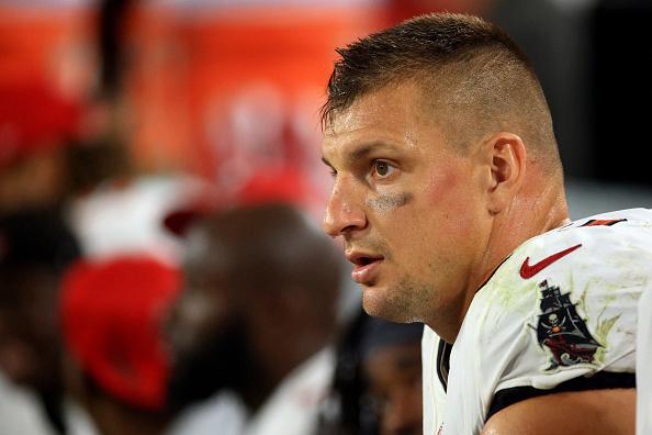 Na zdjęciu futbolista amerykański Rob Gronkowski