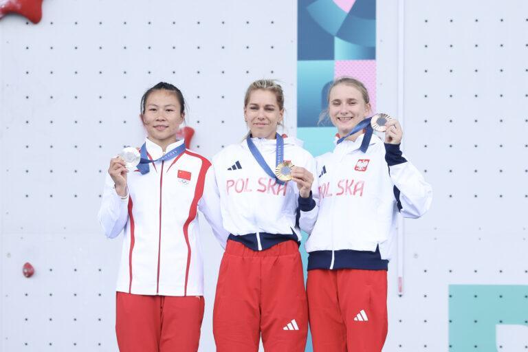 Od lewej: Deng Lijuan (Chiny), Aleksandra Mirosław oraz Aleksandra Kałucka