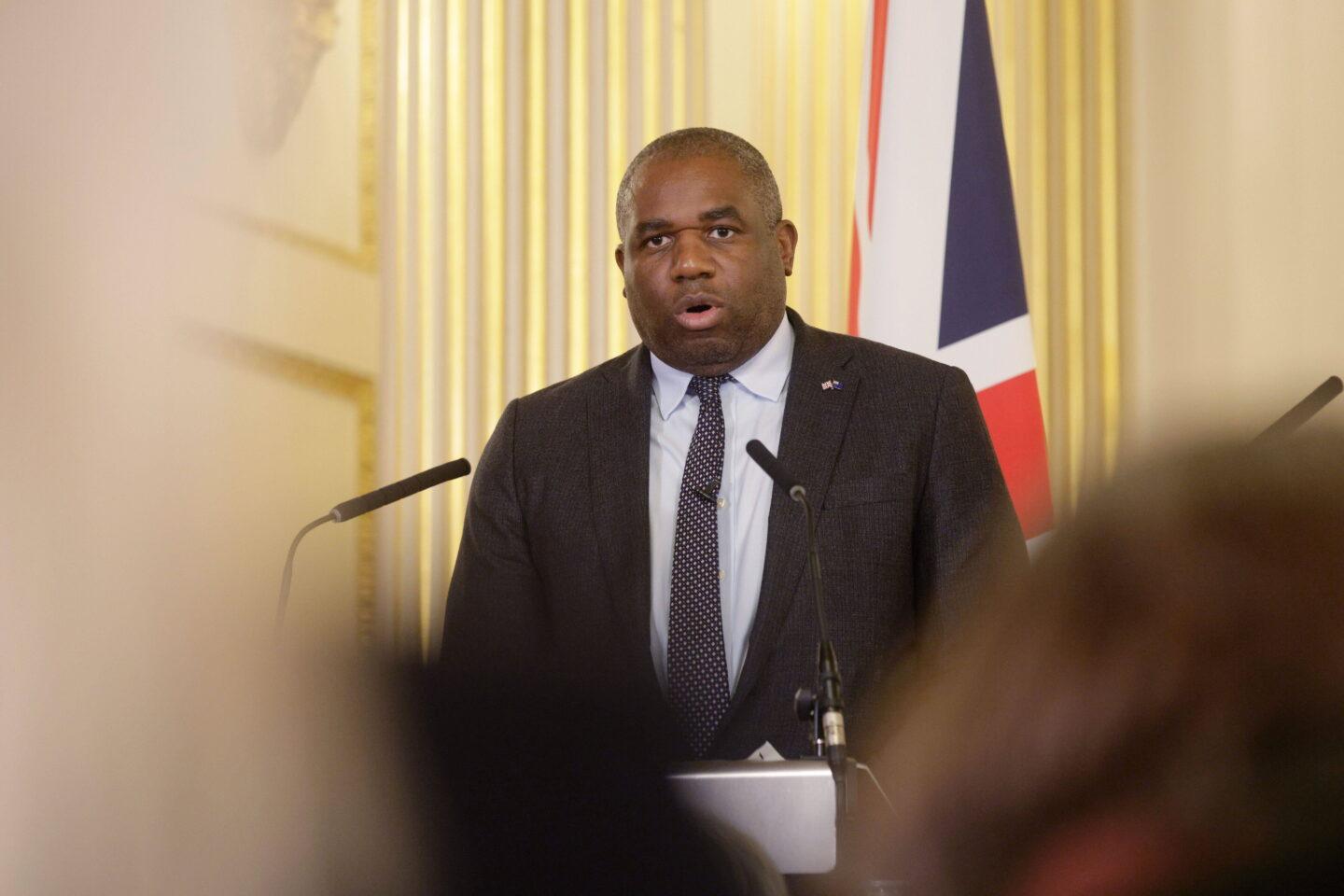 Na zdjęciu szef brytyjskiej dyplomacji David Lammy