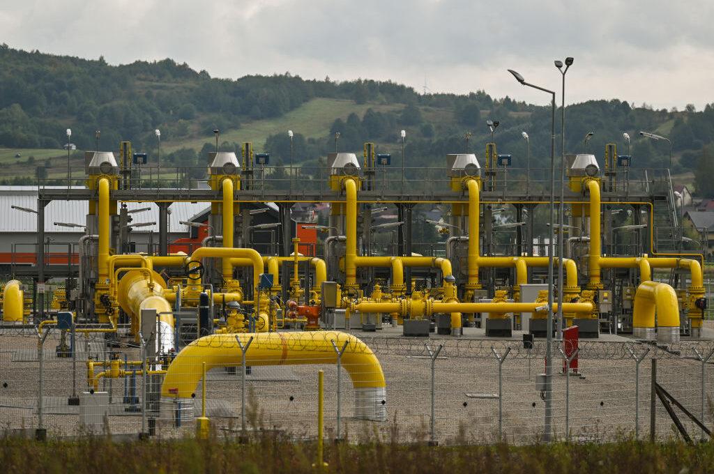 Na zdjęciu połączenie gazowe między Polską a Słowacją