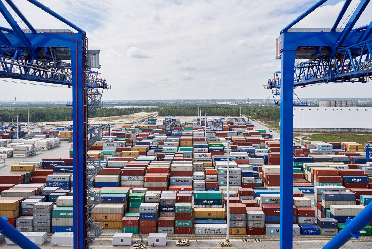 Na zdjęciu: Port Gdański, terminal kontenerowy