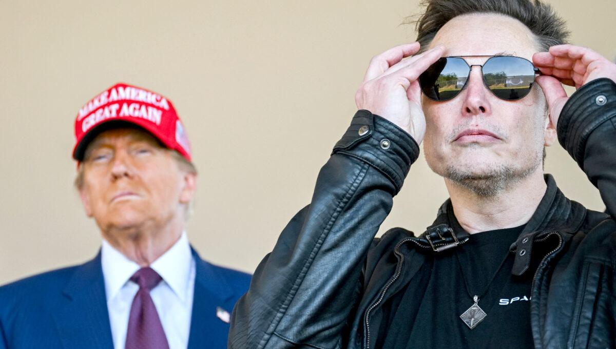 Na zdjęciu Elon Musk i Donald Trump