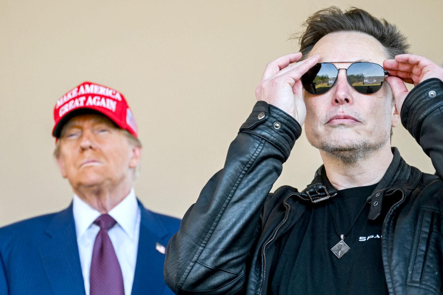 Na zdjęciu Elon Musk i Donald Trump
