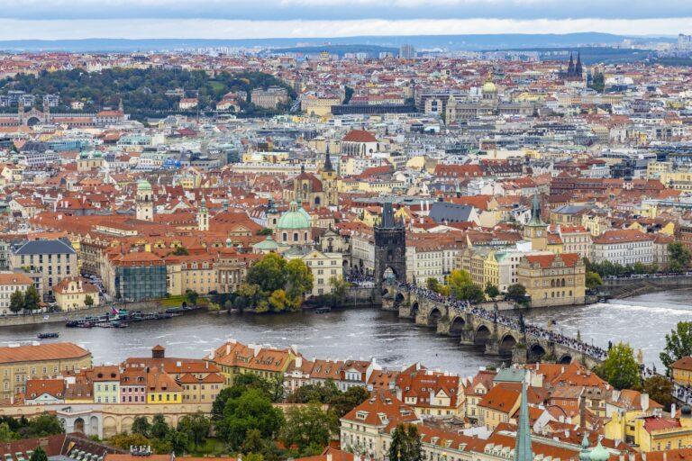 Panorama stolicy Czech, Pragi