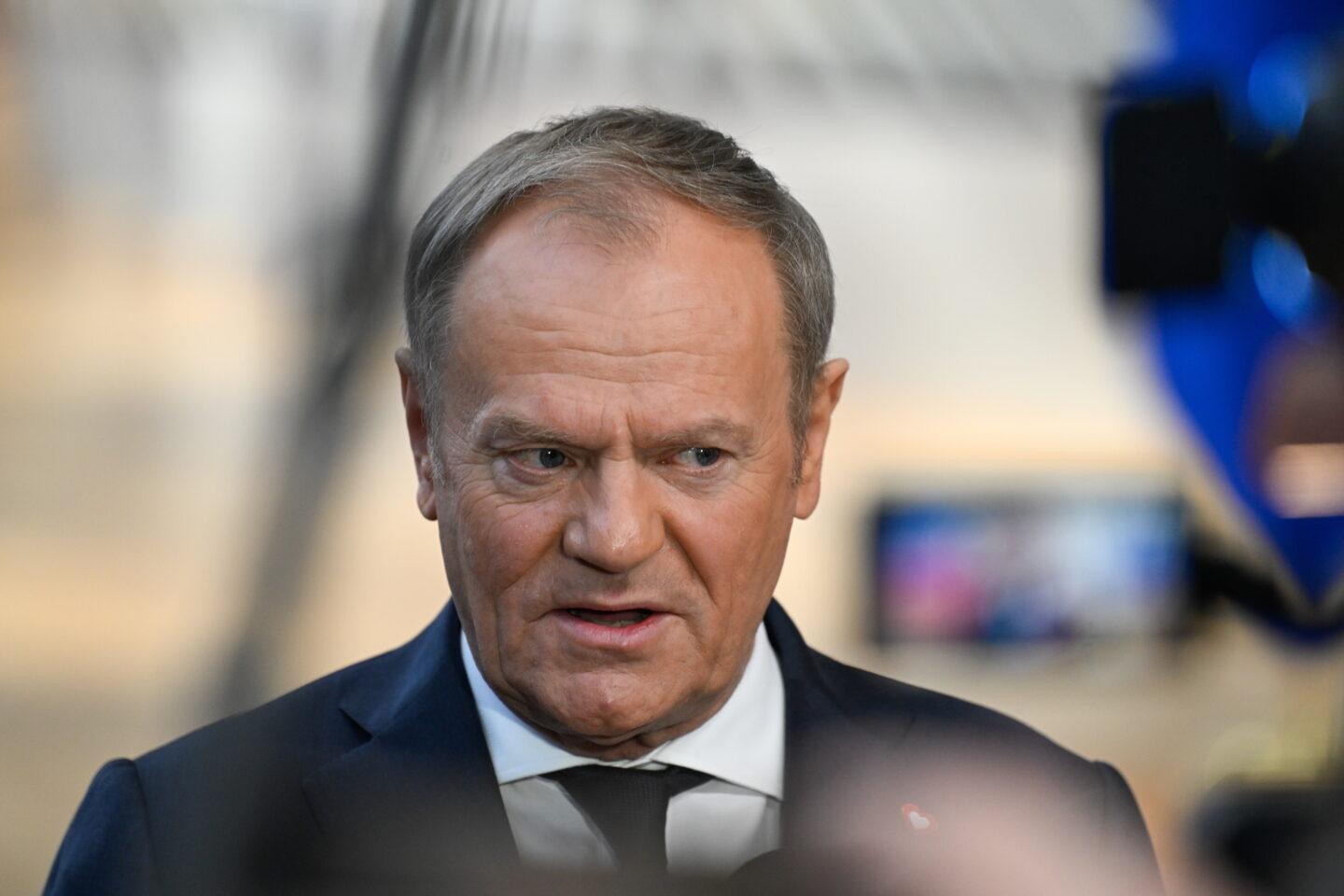 Premier RP Donald Tusk w Brukseli, 6 marca 2025 r.