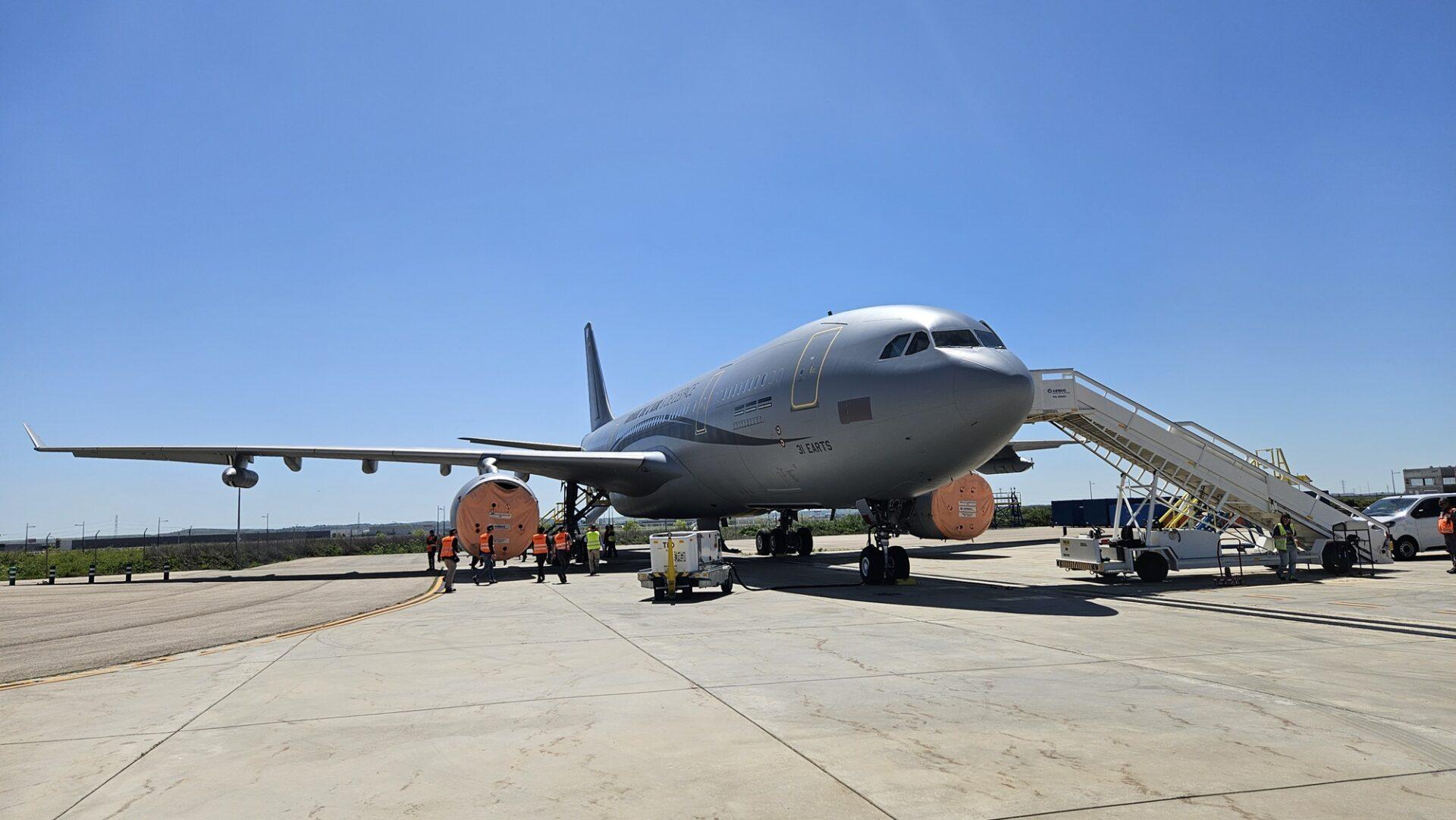 Airbus A330 MRTT na lotnisku zakładów firmy w podmadryckim Getafe (fot. autor)