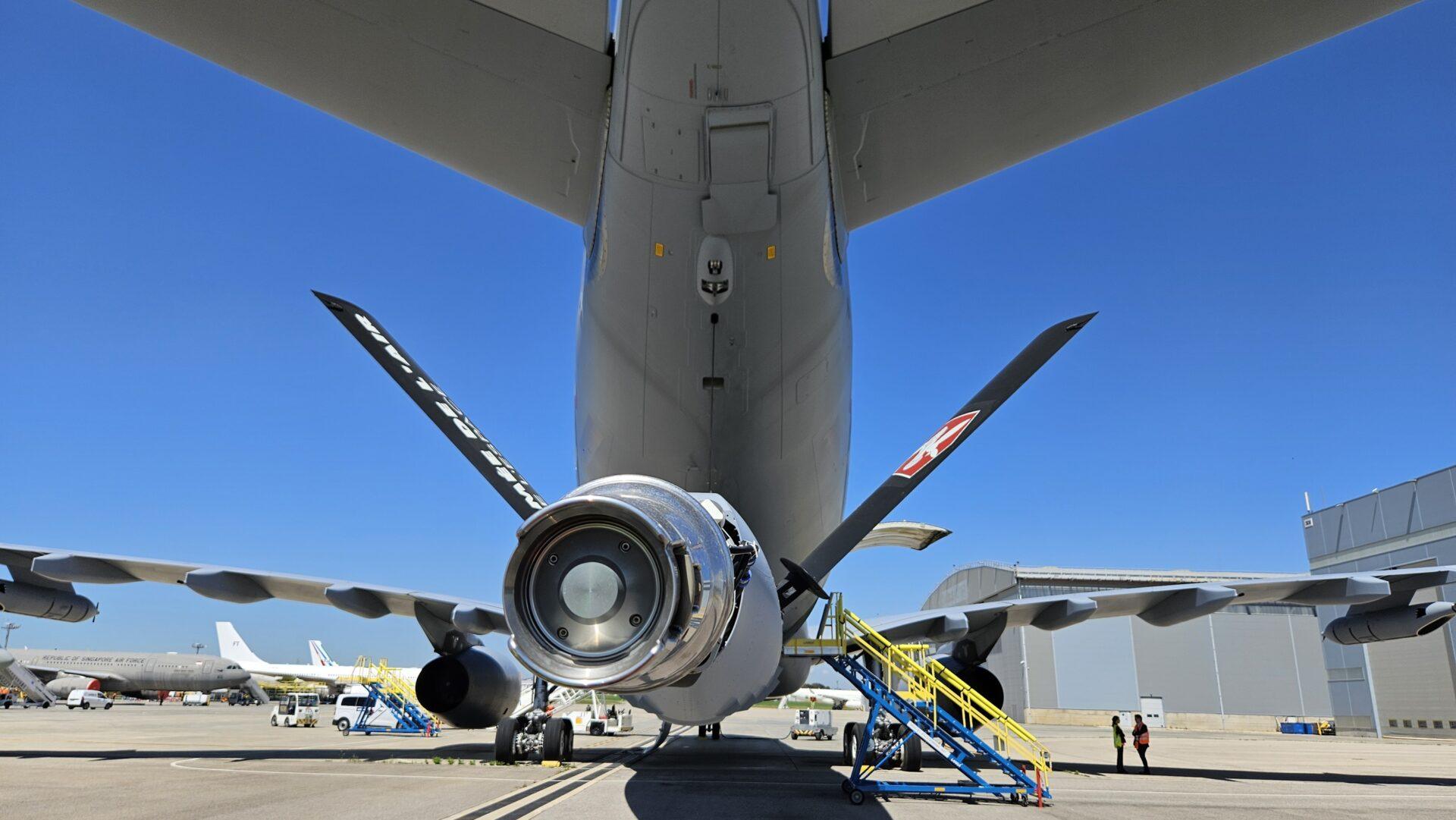Końcówka bomu do tankowania w powietrzu samolotu Airbus A330 MRTT (fot. autor)