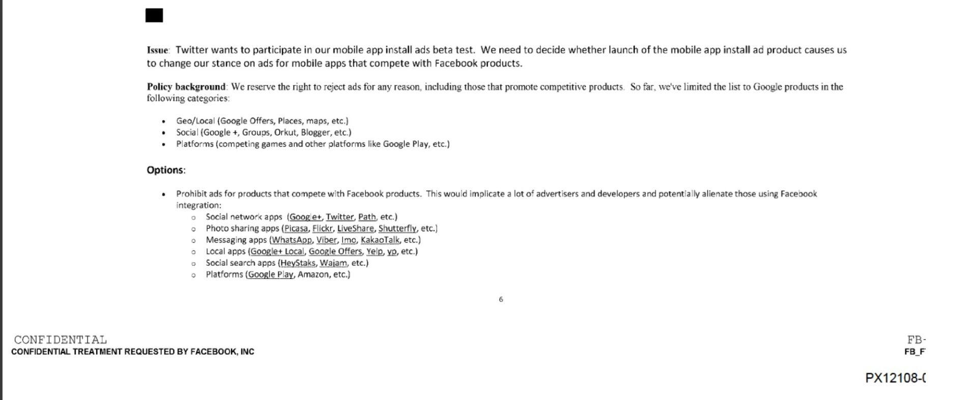 Jeden z pracowników firmy Facebooka przedstawia problem, jakim były reklamy wykupowane przez konkurencję Facebooka na platformie