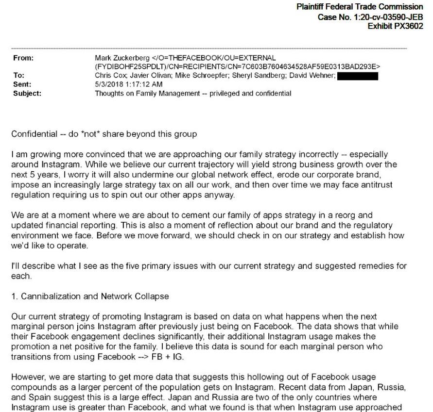 "Przemyślenia na temat Zarządzania Rodziną" ("Thoughts on Family Management") autorstwa Marka Zuckerberga