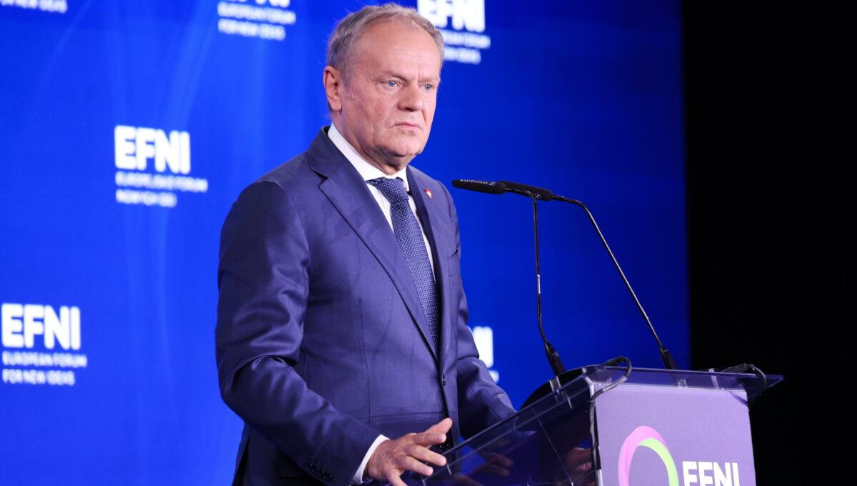 Premier Donald Tusk przemawia podczas otwarcia wiosennej edycji Europejskiego Forum Nowych Idei