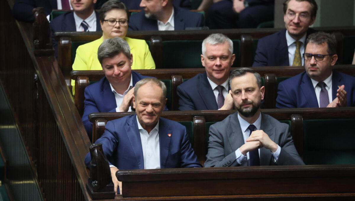 Donald Tusk, Władysław Kosiniak-Kamysz, Jan Grabiec, Tomasz Siemoniak