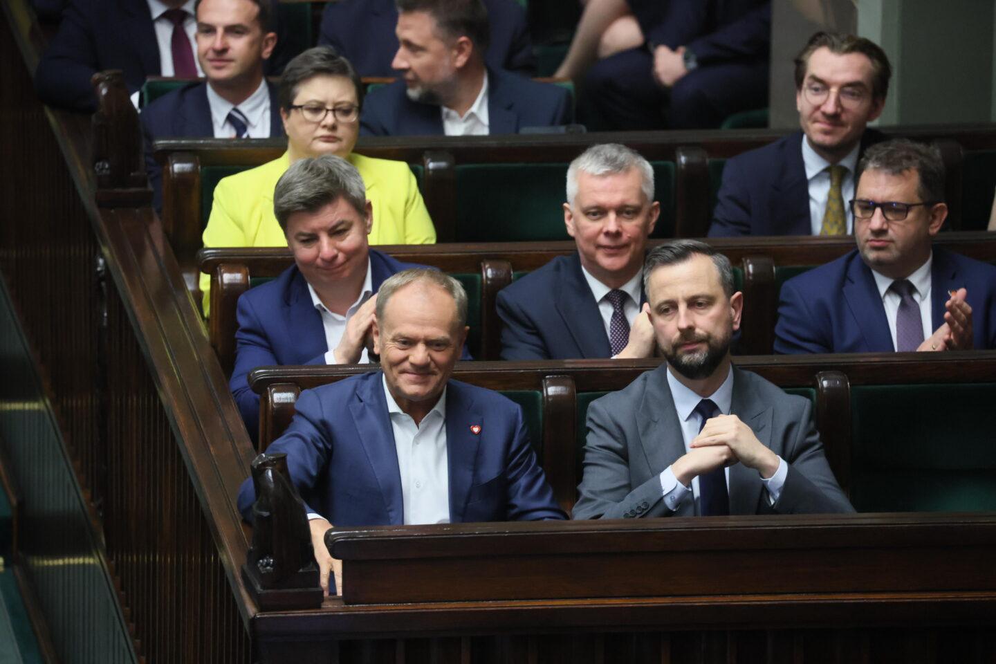 Donald Tusk, Władysław Kosiniak-Kamysz, Jan Grabiec, Tomasz Siemoniak