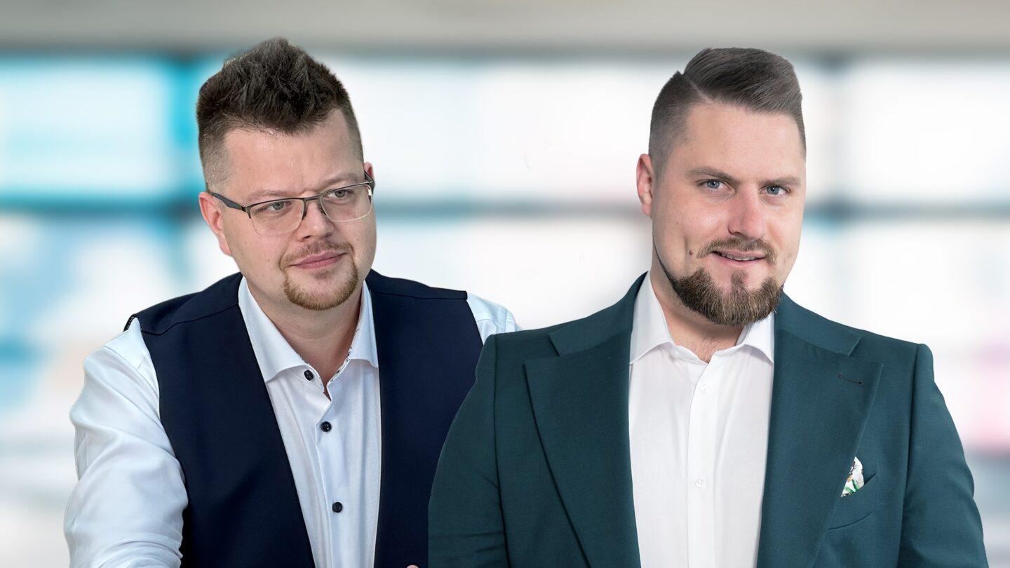 - W Polmleku sukcesja jest procesem pełzającym, sukcesywnie właściciele przekazują nam obowiązki, odpowiedzialność za kolejne aspekty funkcjonowania firmy. Jesteśmy w trakcie zakładania fundacji rodzinnej i w organicznej fazie porządkowania struktury Grupy - zapewniają przyszli sukcesorzy Grupy Polmlek - Adam Grabowski i Szymon Borucki/ Fot. materiały prasowe