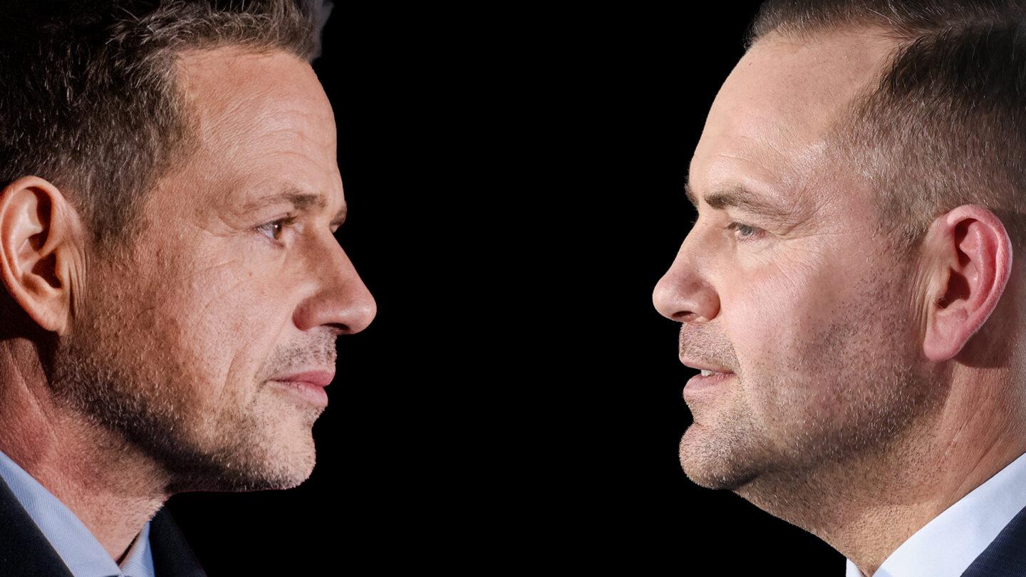 Trzaskowski i Nawrocki. Ostre starcie w drugiej turze.