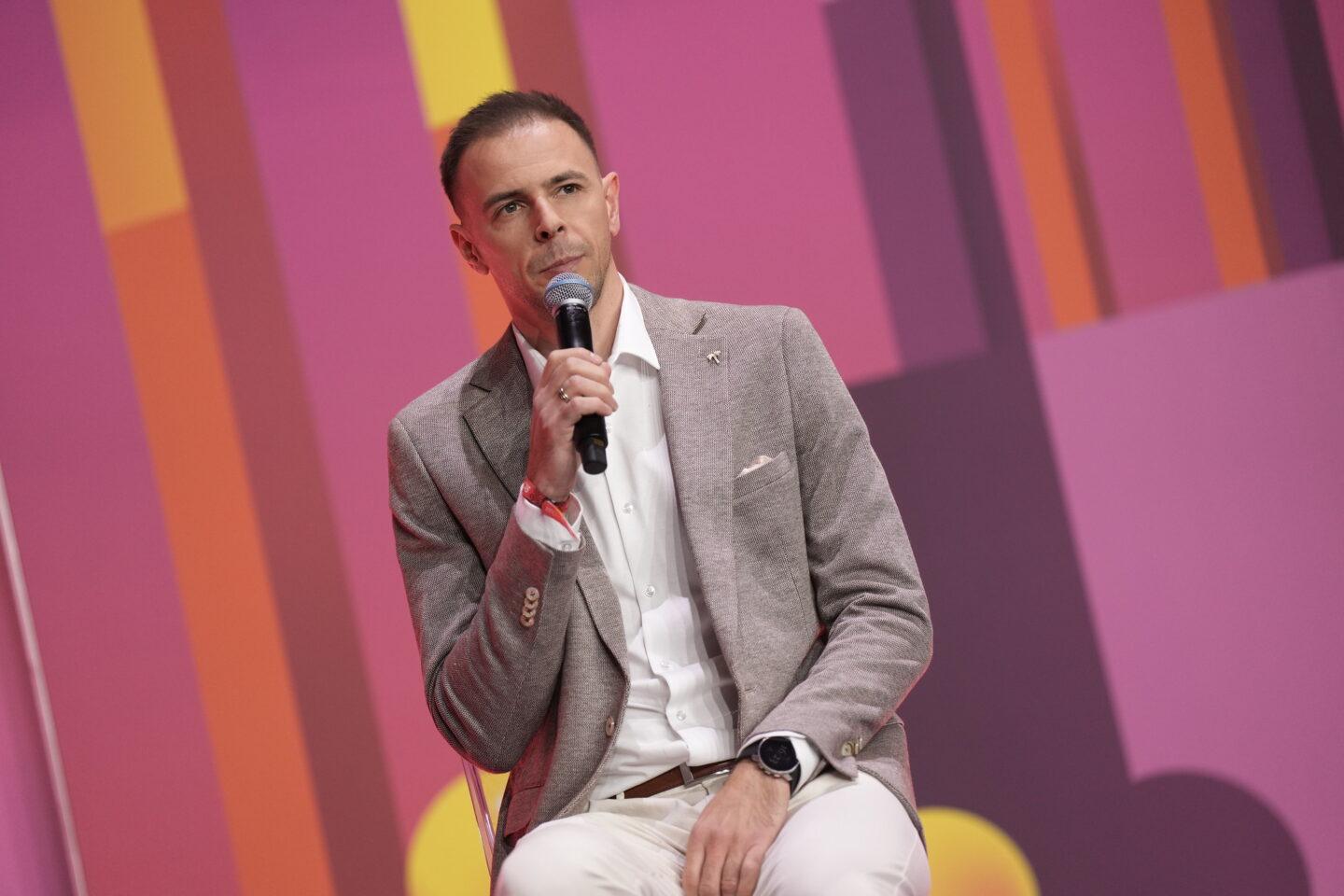 Na zdjęciu były siatkarz Mariusz Wlazły