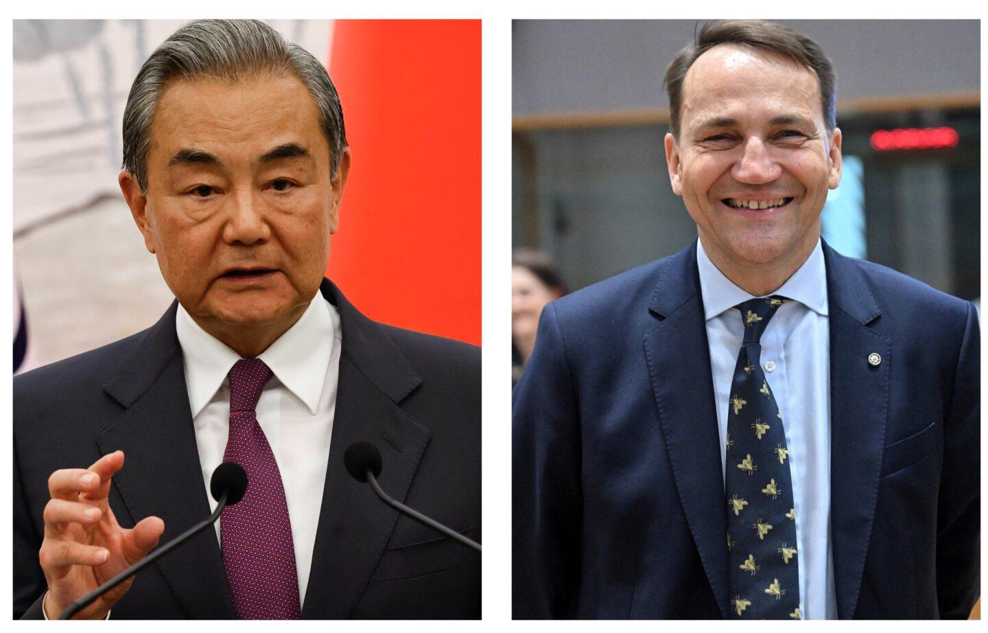 Ministrowie Spraw Zagranicznych Polski i ChRL - Radosław Sikorski i Wang Yi. F