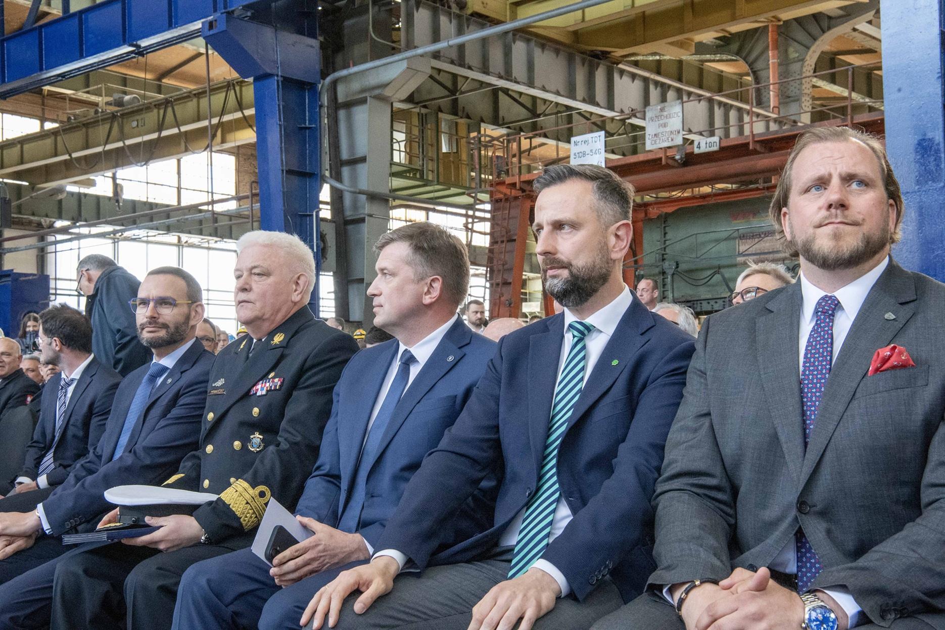 Uroczystość cięcia blach pod budowę drugiej fregaty w programie Miecznik (Fot. PGZ)