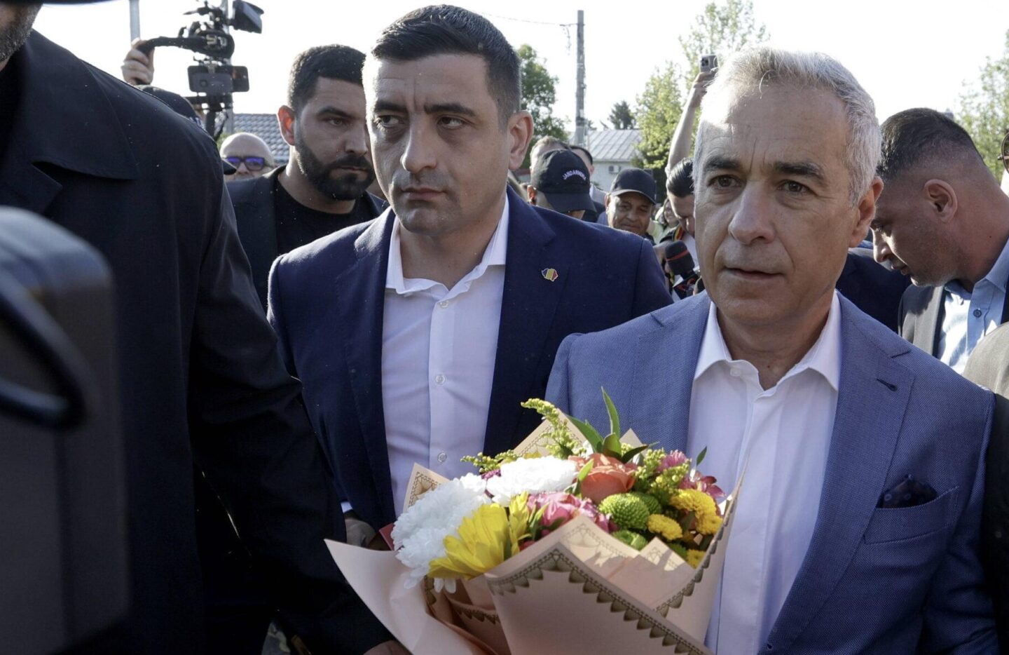 Na zdjęciu George Simion, kandydat w wyborach prezydenckich w Rumunii w 2025 r.