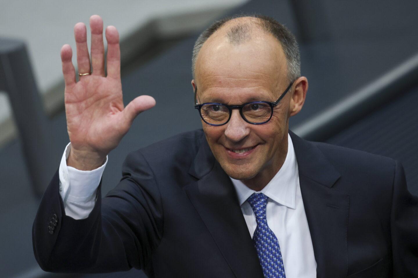 Friedrich Merz podczas głosowania na kanclerza w Bundestagu, Berlin, 6 maja 2025 r. Lider CDU objął urząd szefa rządu w ramach nowej koalicji chadeków i socjaldemokratów.