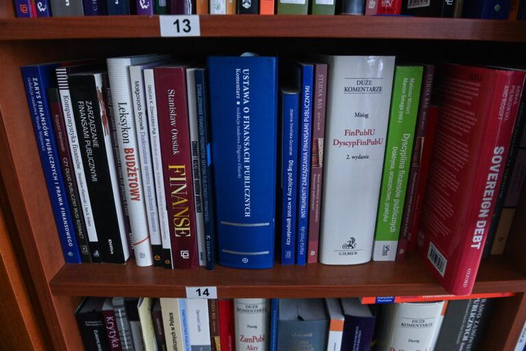 Na zdjęciu książki na półce