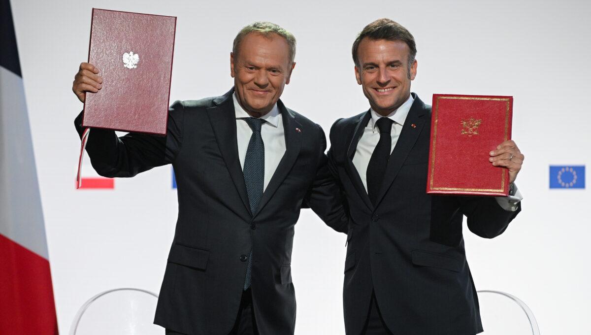 Premier Donald Tusk i prezydent Francji Emanuel Macron podpisali w Nancy traktat o współpracy polsko-francuskiej