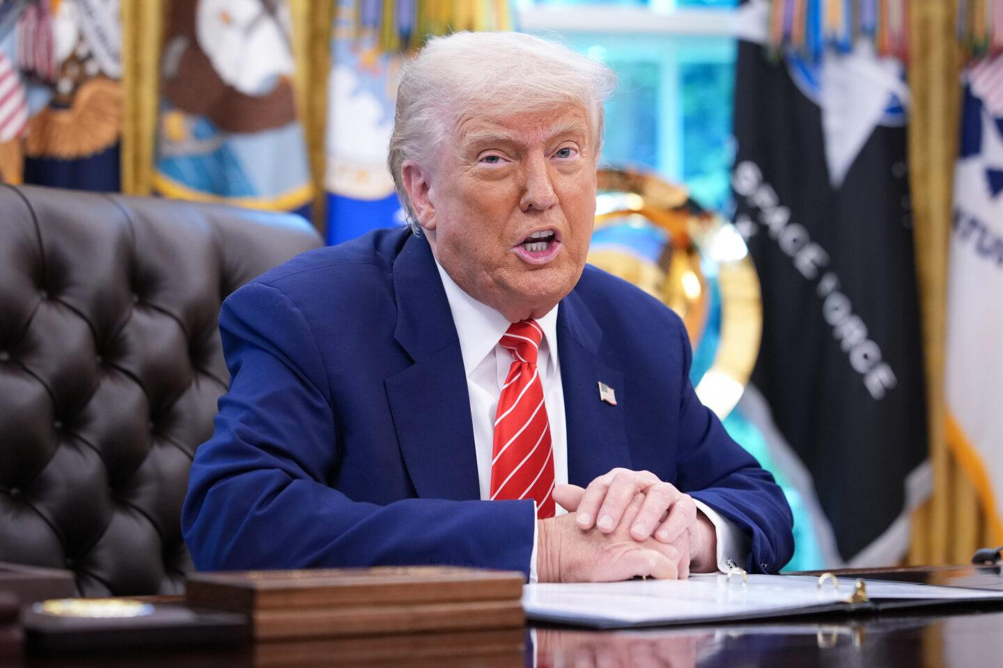 Prezydent USA Donald Trump. Fot. Kevin Dietsch/Getty Images