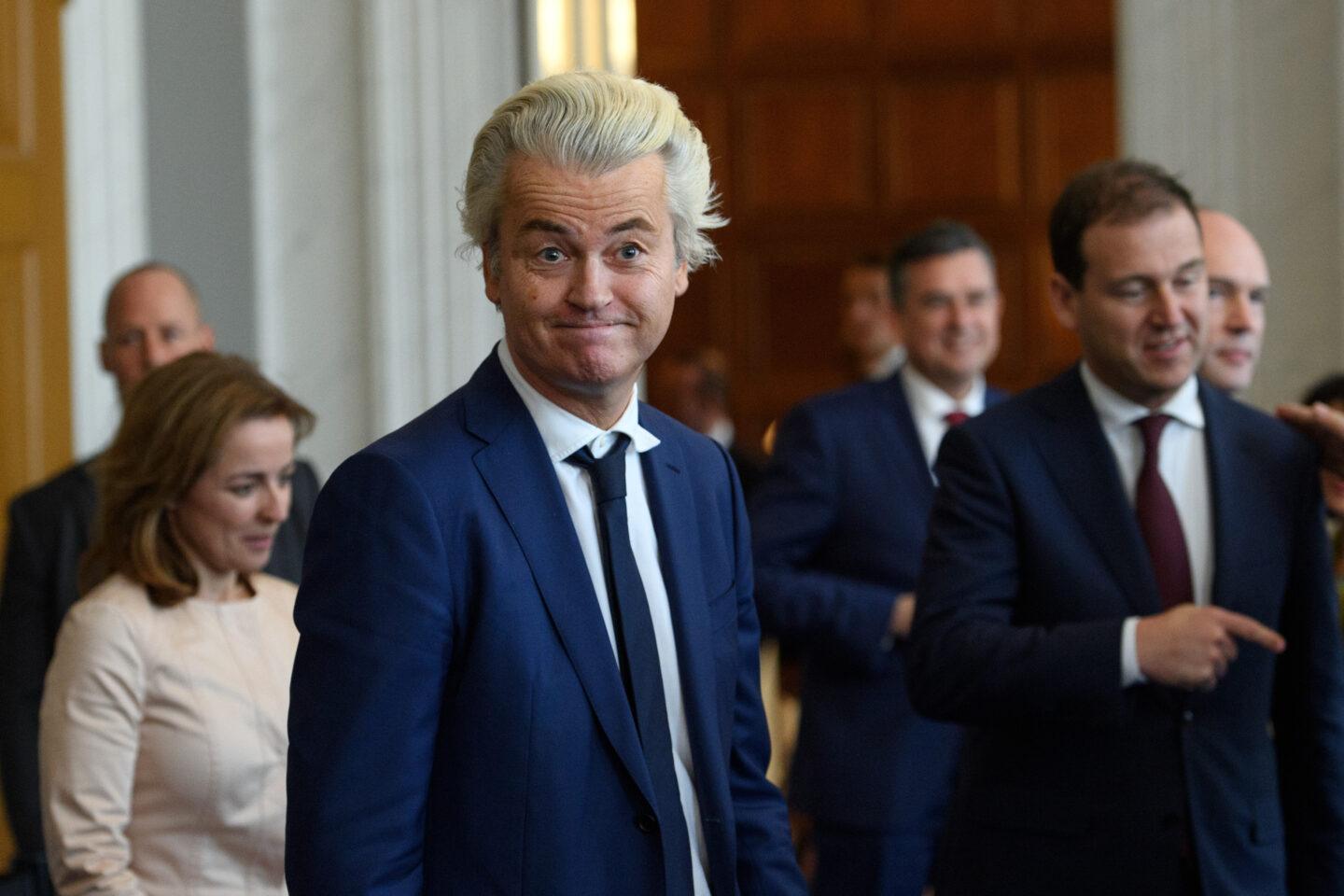 Geert Wilders, lider Partii na rzecz Wolności (PVV), na zdjęciu z 2017 r.