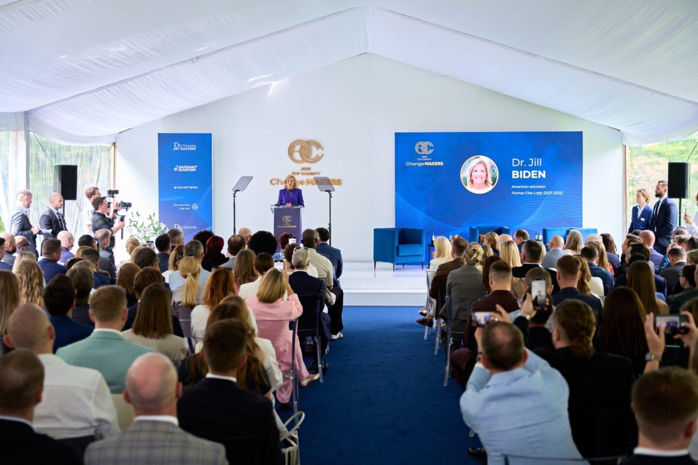 dr Jill Biden podczas TOP CHARITY ChangeMAKERS 2025 w Warszawie.