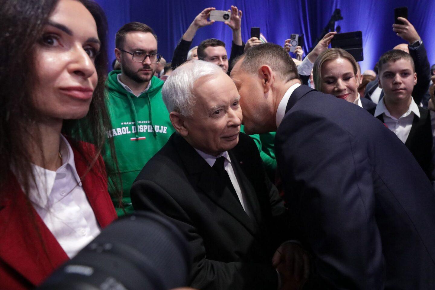 Na zdjęciu od lewej: Marta Kaczyńska, Jarosław Kaczyński i Karol Nawrocki