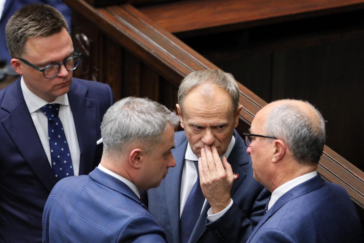 Donald Tusk, Włodzimierz Czarzasty, Krzysztof Gawkowski