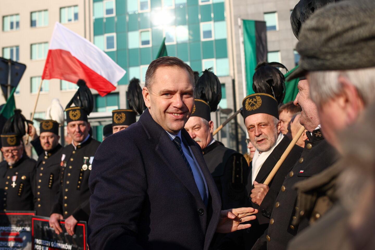 Karol Nawrocki z wizytą u górników z Jastrzębskiej Spółki Węglowej