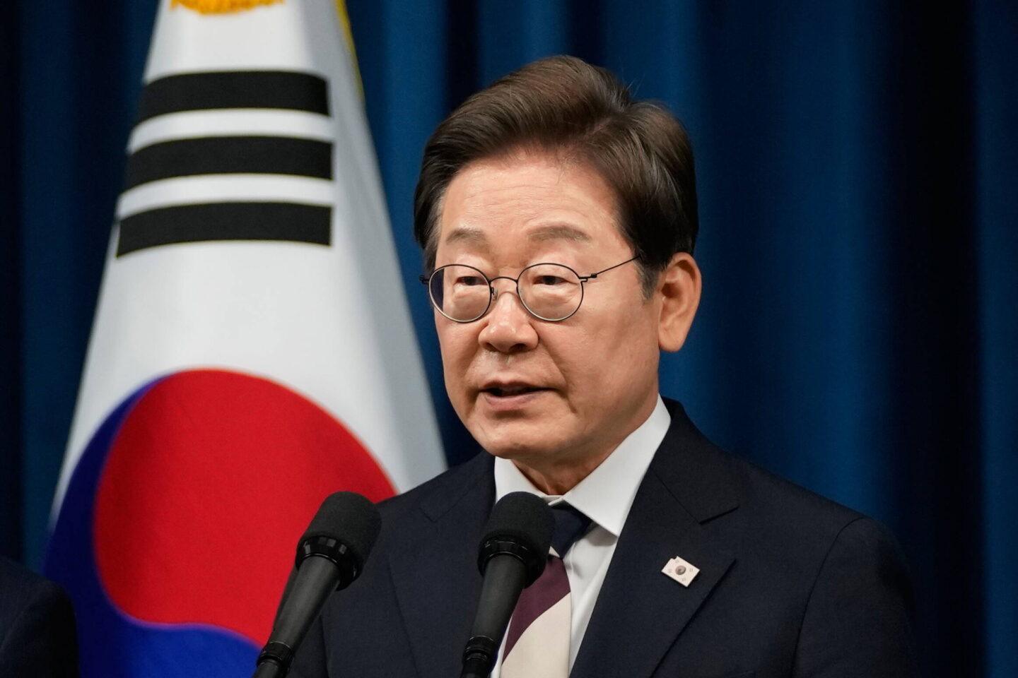 Na zdjęciu nowy prezydent Korei Południowej Li Dze Mjung