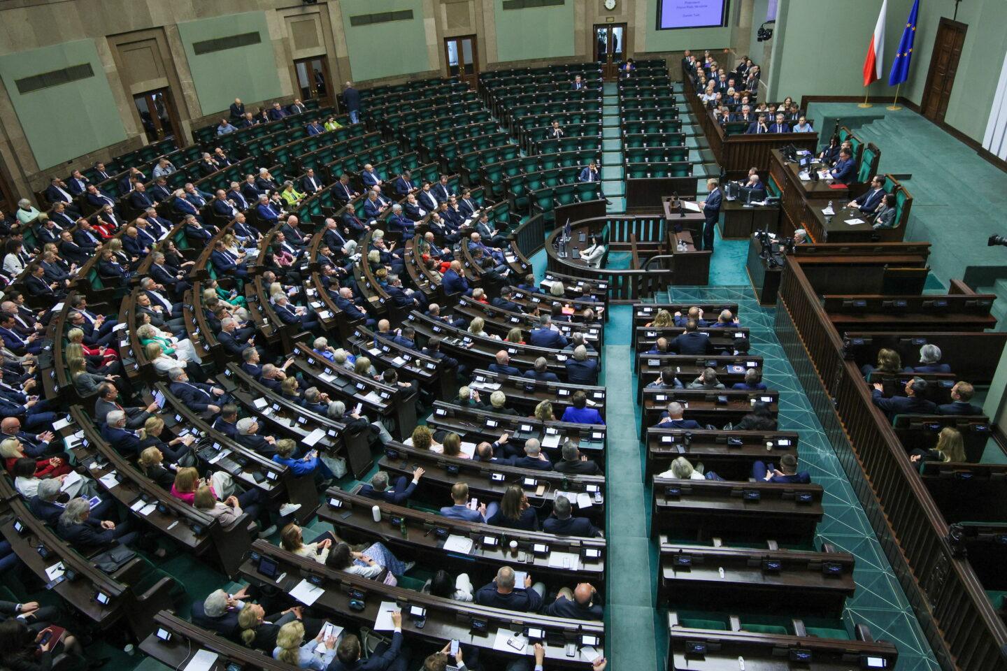 Na zdjęciu sala plenarna sejmu