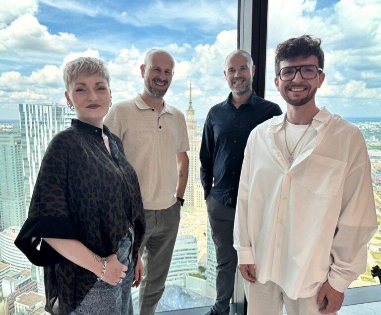 Na zdjęciu od lewej Anna Lankauf, Tomasz Karwatka, Piotr Karwatka oraz Mike Grabowski z Callstack