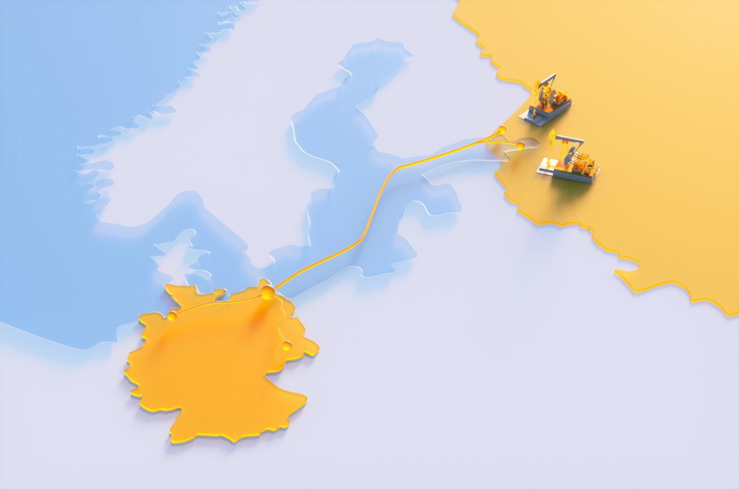 Główna magistrala gazowa Nord Stream 2 między Niemcami a Rosją