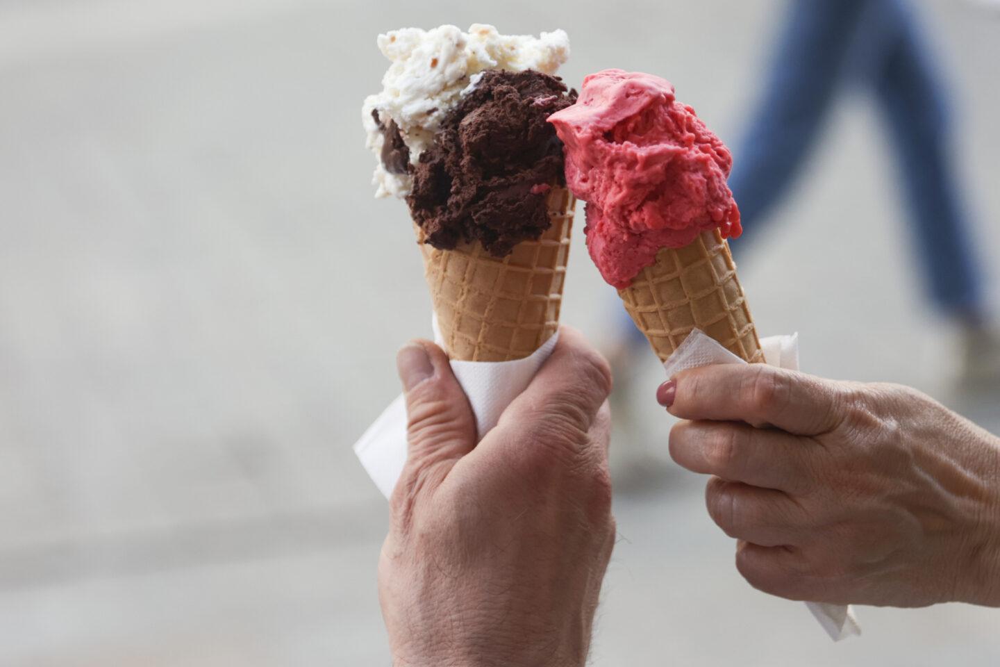 Lody w różku