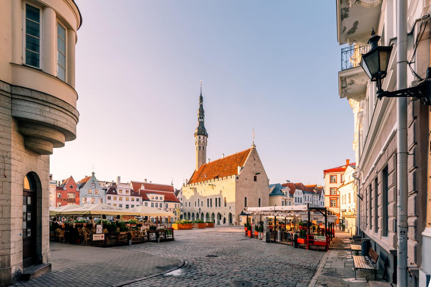 Plac w centrum Tallina