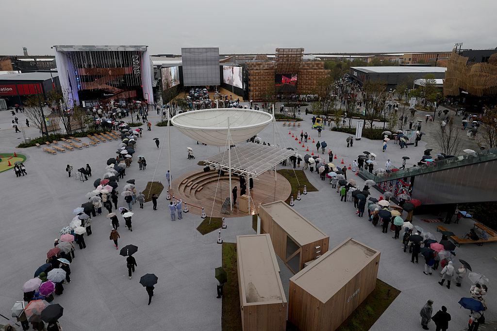 Na zdjęciu widok na Osaka Expo z lotu ptaka