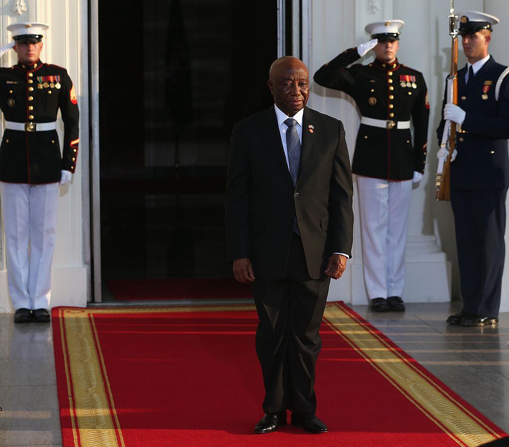Na zdjęciu prezydent Liberii Joseph Nyuma Boakai