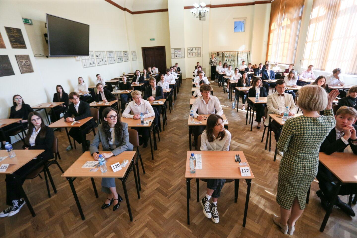 Na zdjęciu: Egzamin maturalny