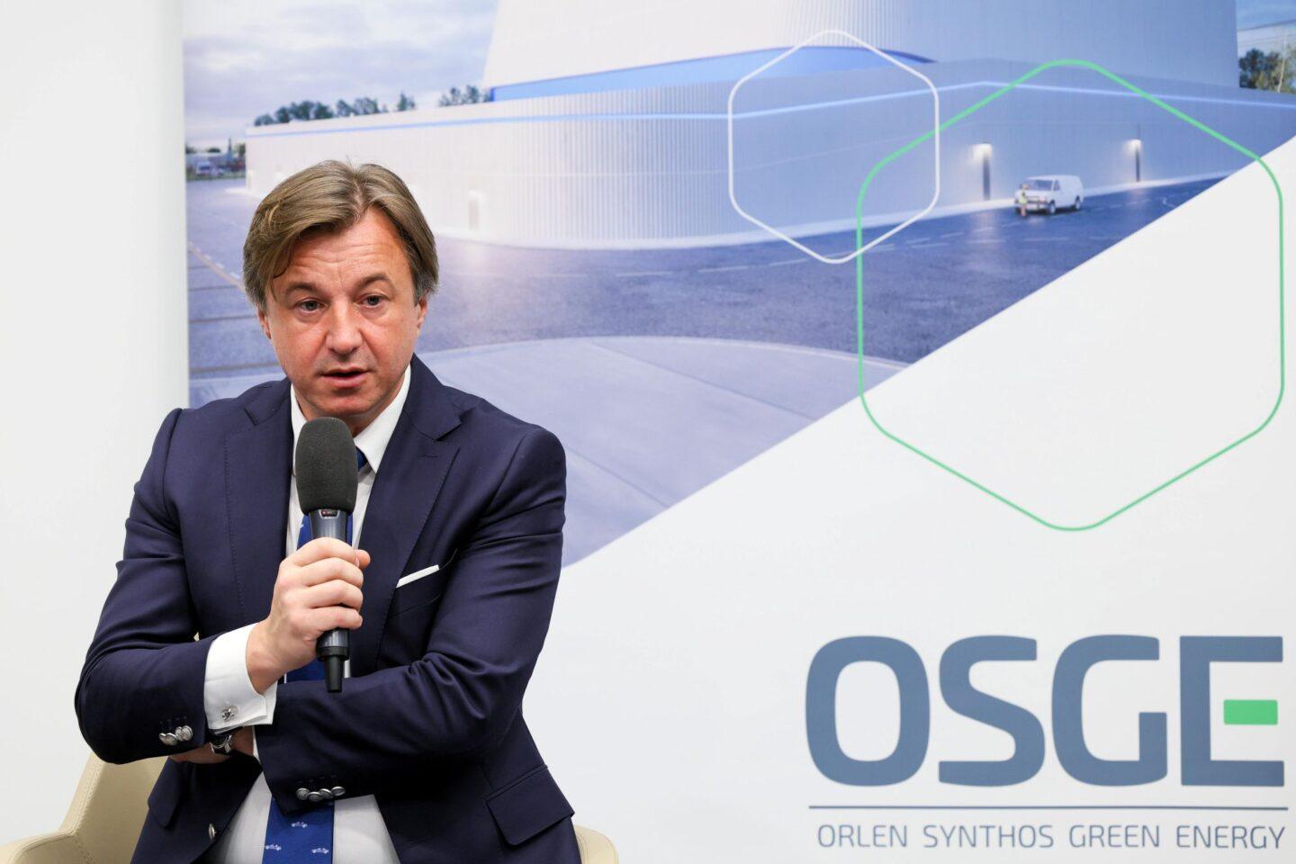 Na zdjęciu: Prezes Zarządu Synthos Green Energy S.A. Rafał Kasprów