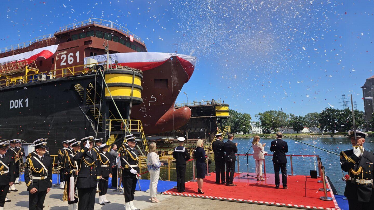 Kadłub przyszłego ORP Jerzy Różycki