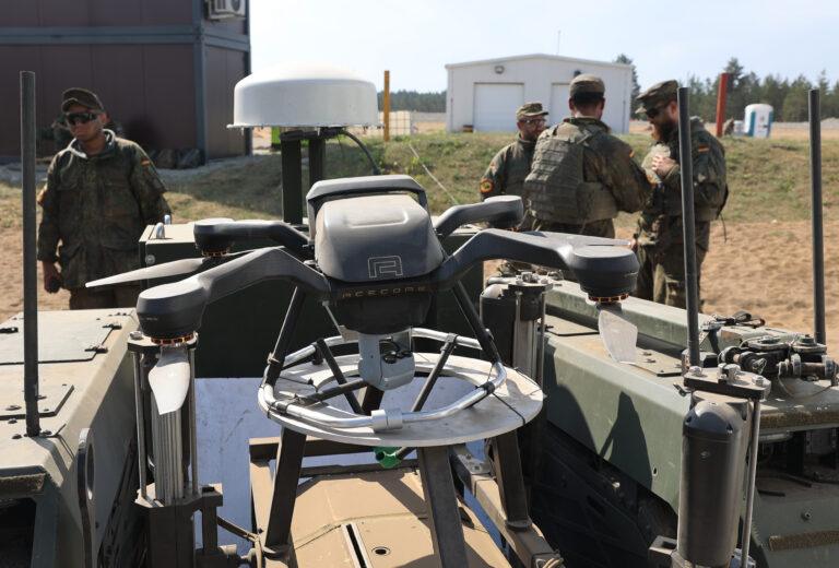 Na zdjęciu dron Acecore na ćwiczeniach NATO na Litwie, maj 2024 r.