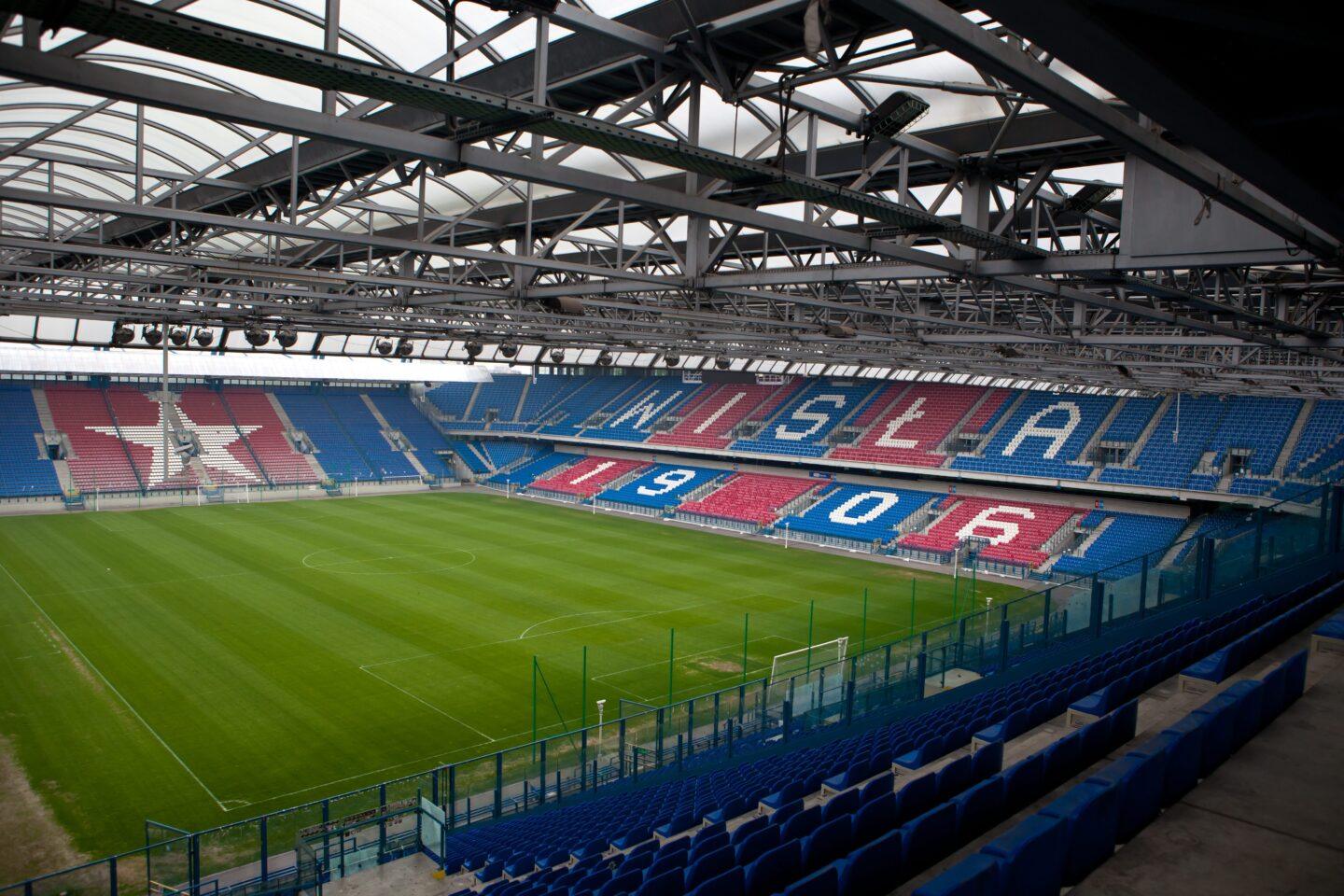 Widok Stadionu Miejskiego im. Henryka Reymana