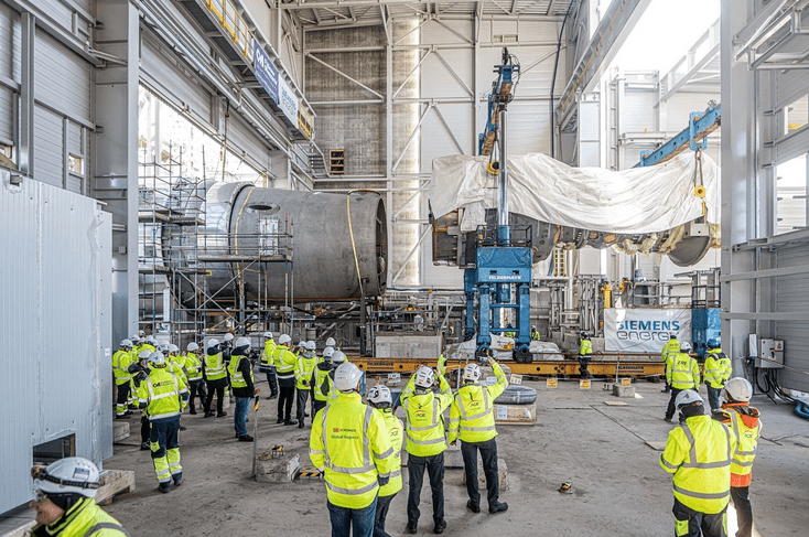 NA zdjęciu prace przy budowie elektrowni gazowej w Rybniku