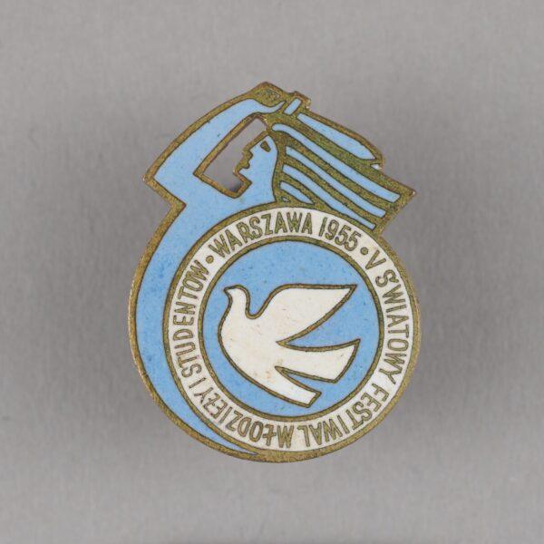 Przypinka pamiątkowa, 1955, Muzeum Warszawy