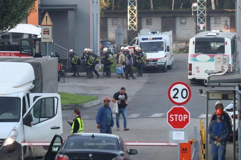 Akcja ratownicza na terenie kopalni Knurów-Szczygłowice Ruch Knurów