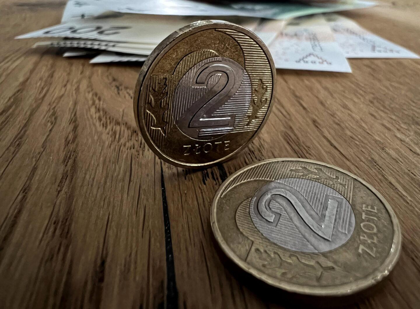 Dwie monety dwuzłotowe