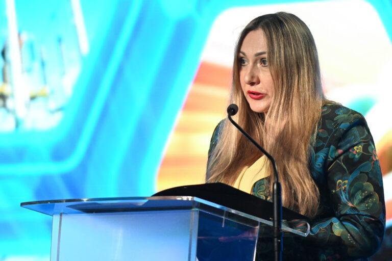 Na zdjęciu Renata Mroczek, prezeska URE